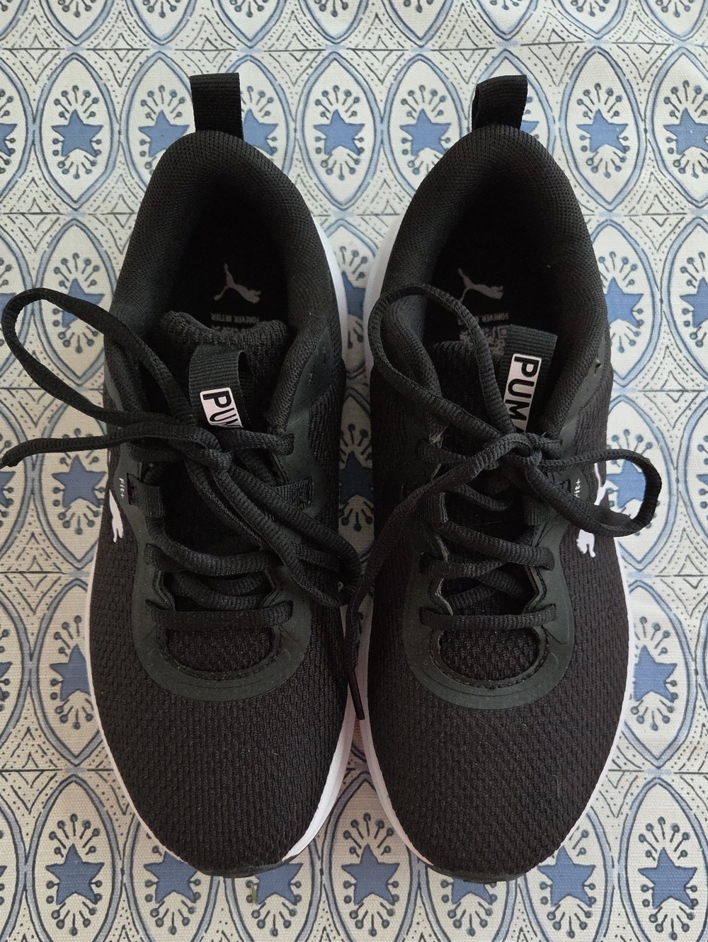 Puma Black and White Running Sneakers